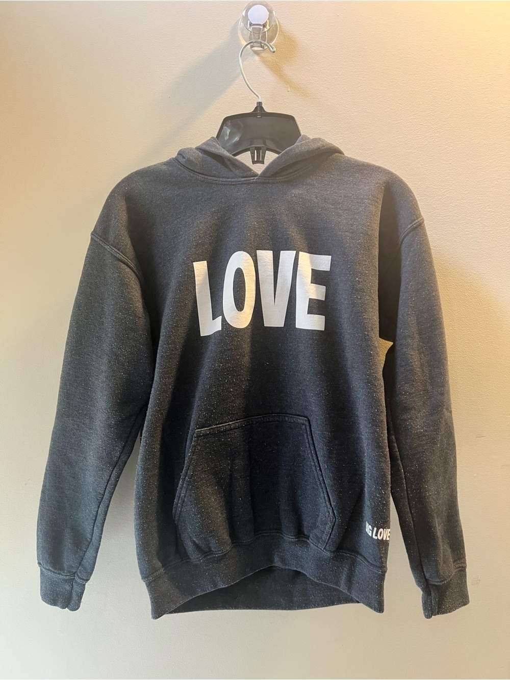 Men's Gray 'LOVE' Pullover Hoodie